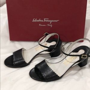 Ferragamo Black Sandals